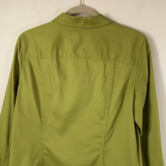 Jones NY Sport Fall Stretch Women’s Size M Button Down Olive Green Jacket - Picture 12 of 16
